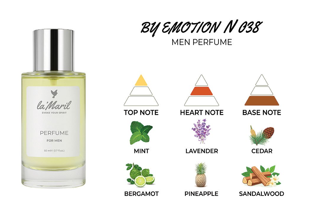 Lemon Zest, Bergamot, Mint, Artemisia Lavender, Pineapple, Geranium, Green Notes Sandalwood, Cedar, Amberwood, Iso E Super, Tonka Bean lamaril-Türkiye'nin-en-iyi-erkek-parfümü