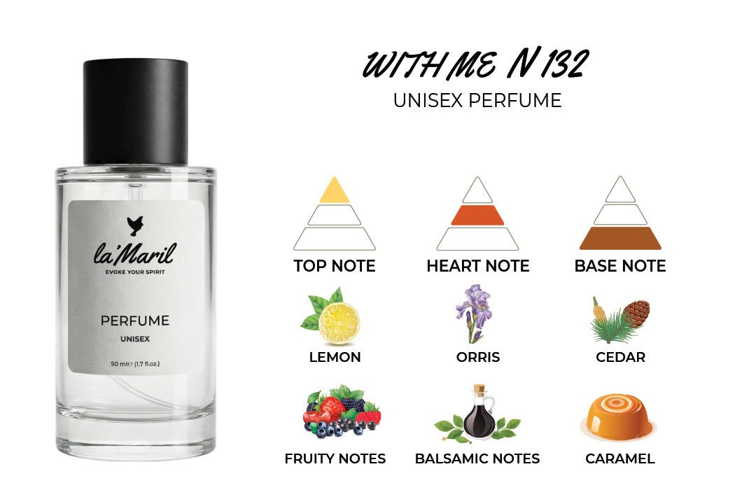 unisex perfumes in Türkiye Fruity Notes, Lemon, Bergamot, Jasmine Balsamic Notes, Orris Musk, Amber, Caramel, Cedar
