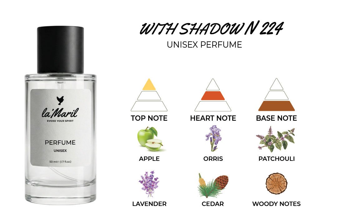 unisex perfumes in Türkiye Cardamom, Apple, Lavender, White Pepper Cedar, Orris Amber, Woody Notes, Patchouli